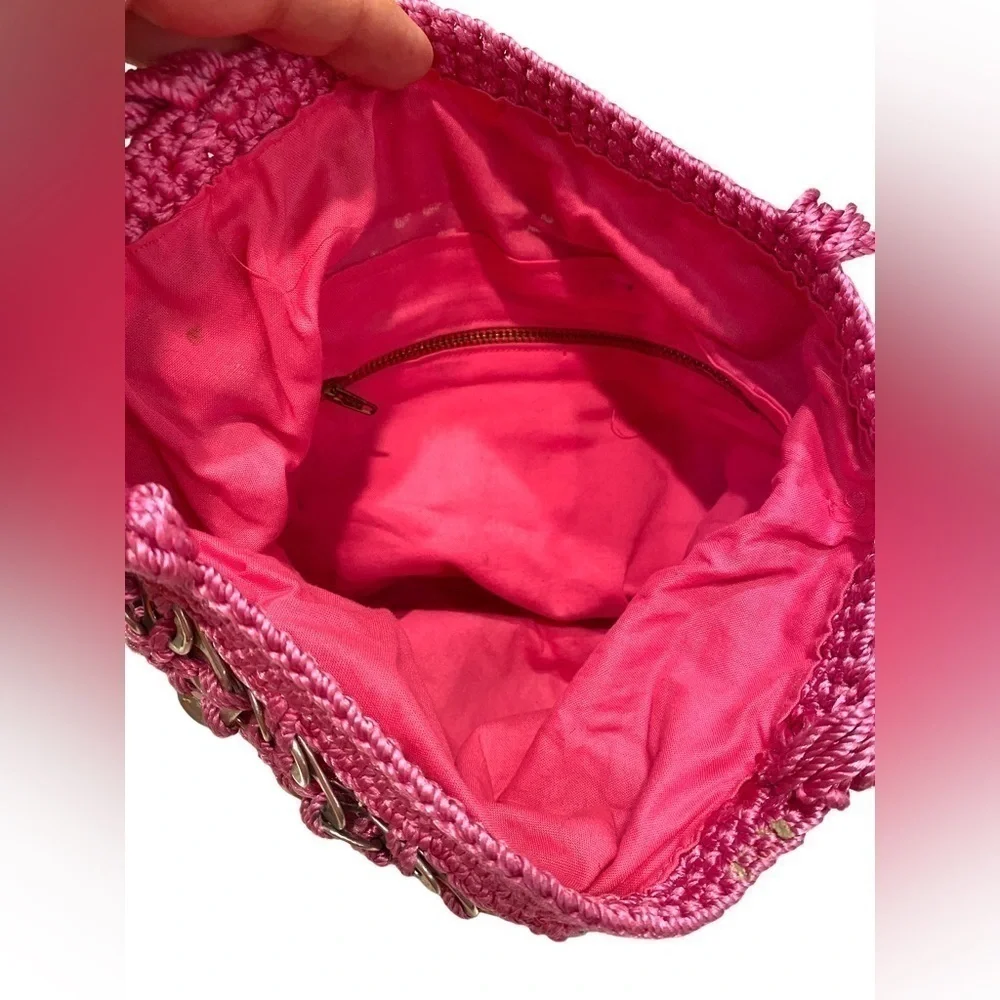 Handmade Aluminum Soda Pop Tab Pink Crocheted Purse Upcycled
